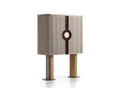 Barschrank Getränke Schrank Holz Beige Holzschrank Design Flaschen Bar